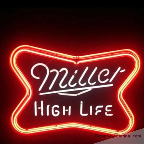 Neon Signs for Wall Decor Sign Vintage Miller High Life Neon Led Tubing16x20inch