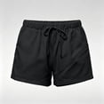 thumbnail image 5 of Womens Comfy Shorts Elastic Waistband Breathable Soft Wear Cotton Short,Black Size L, 5 of 6