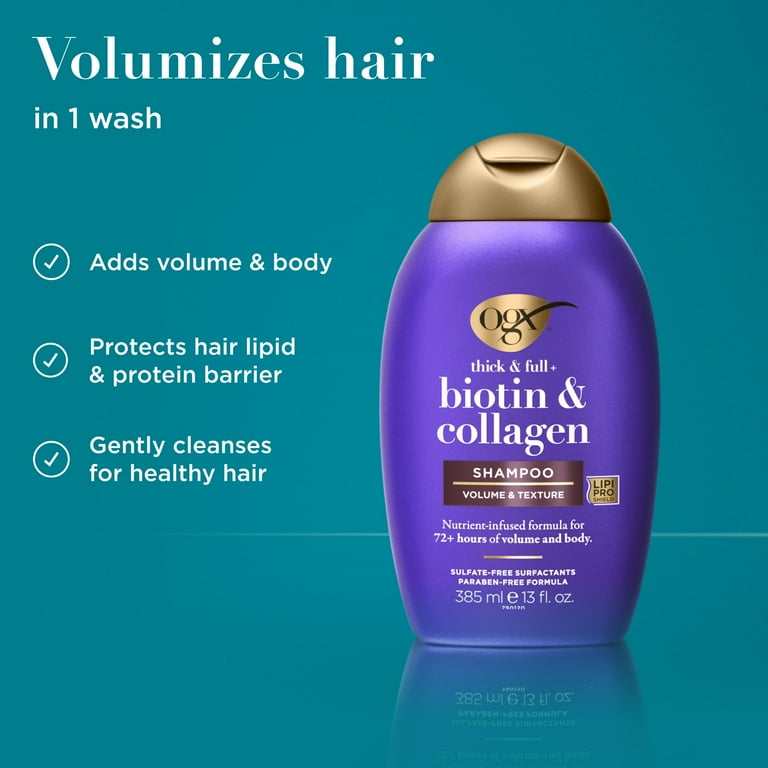 OGX, Thick & Full Biotin Collagen Shampoo, 13 fl. oz, Volumizing