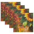 thumbnail image 5 of Qxltty Sunflower Bouquet Napkins 20×20in Perfect for Parties Dinners Weddings Cocktail Housewarming Cloth Napkins Set of 1, 5 of 8
