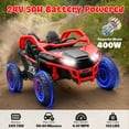 thumbnail image 6 of 24V Ride on Toy Cars 2 Seater, Kids Ride on UTV Cars with Remote Control, Battery Powered Electric Car for Kids Boys Girls 3-8 w/Bluetooth and Lights, 4 Wheelers Drive, Red, 6 of 8