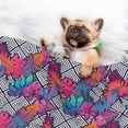 thumbnail image 3 of Yiaed Tropical Leaves Print Dog Blankets-Cat Blanket Washable for Couch Protection,Puppy Blanket, Soft Plush Reversible Throw Furniture Protector-, 3 of 8