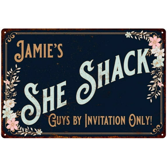 Jamie's SHE SHACK Gift Sign Metal Wall Decor 8x12 Mom 108120060149