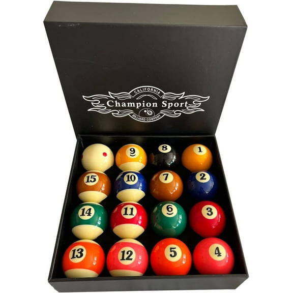 Deluxe 2-1/4" Billiard Pool Ball Set Complete 16 Ball Set (Several Style Available)