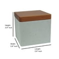 thumbnail image 6 of nu steel nu steel Concrete, made of cement Bathroom Vanity Countertop Storage Organizer Canister Jar for Cotton Swabs, Rounds, Balls, Makeup Sponges, Bath Salts, Grey Stone/brown CON1H, 6 of 6
