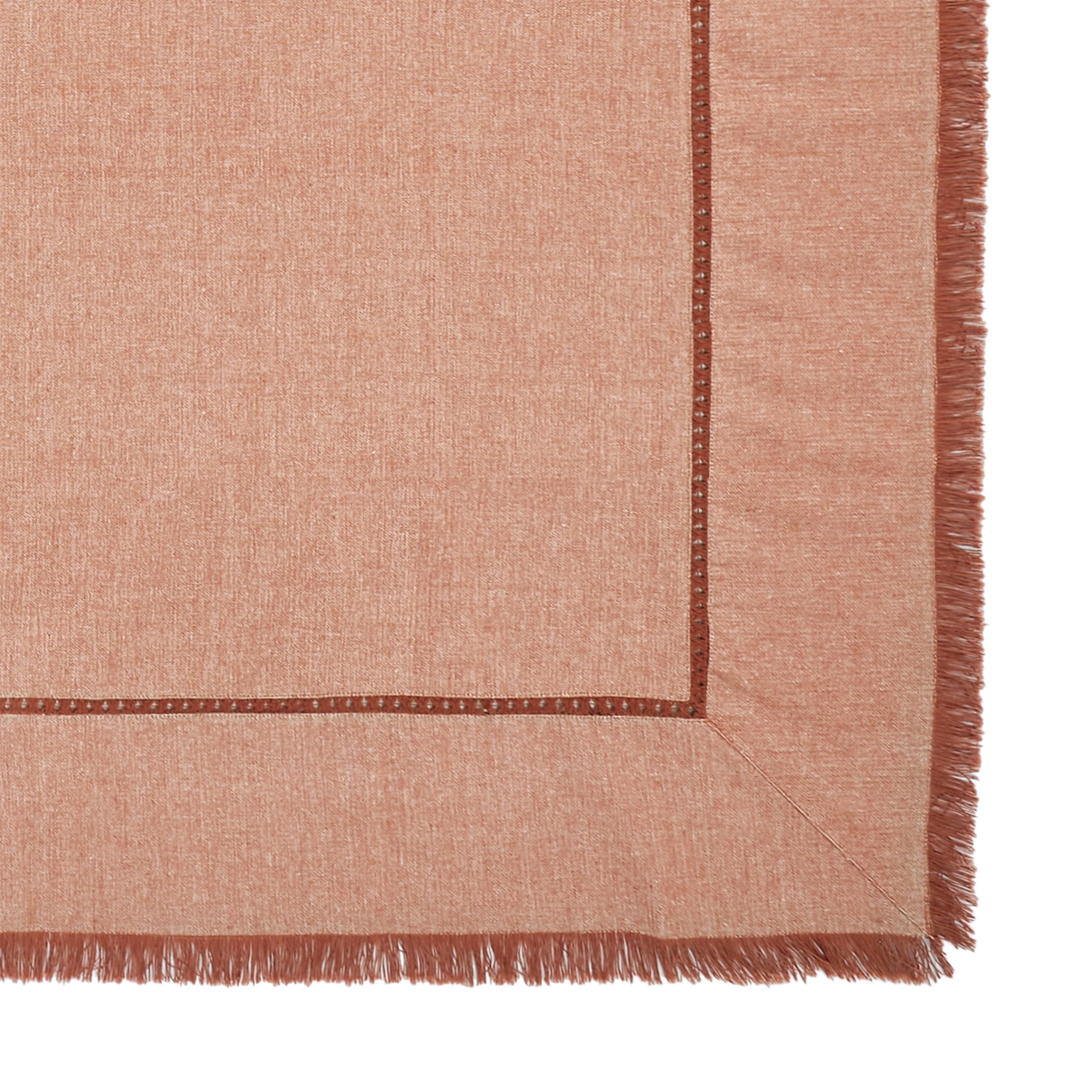 Better Homes & Gardens Chambray Cotton 50" x 50" Table Throw, Gingerbread Brown