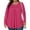 Hot Pink-12, variant on GSPCLAM Womens Blouses Plus Size Pleated Short Sleeve Tops for Home Summer Solid Color Crew Neck Loose Fit Casual Blouses Black
