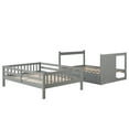 thumbnail image 6 of Full Over Full Bunk Bed with Twin Size Trundle and Stairway Convertible to Separate 2 Beds Full-Length Safety Guard Rail No Box Spring Needed, 6 of 7