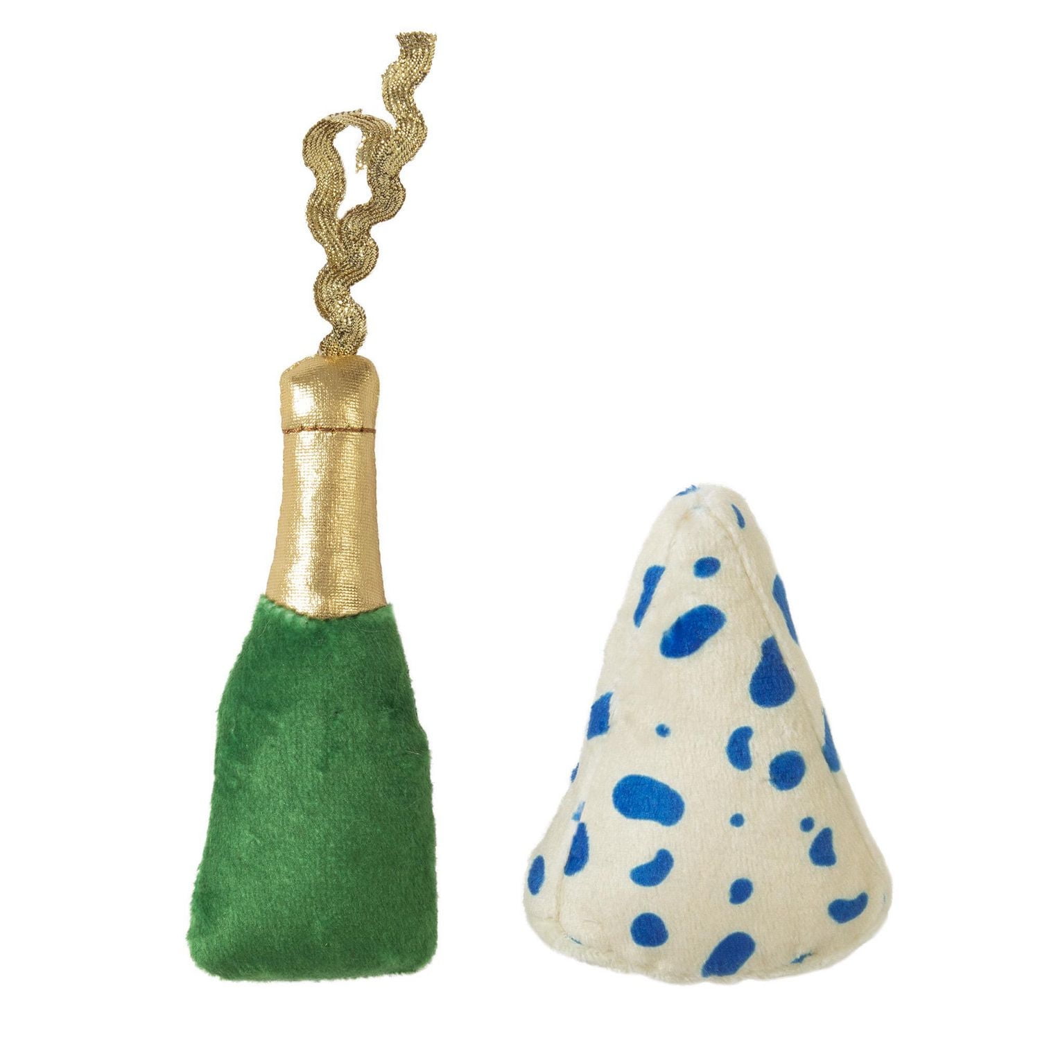 Quirky Kitty Wine & Cheese Plush Catnip 2 pack Cat Toy