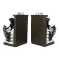 thumbnail image 3 of Gothic Grim Reaper Sitting On Skulls And Skeleton Bones Thrones Bookends Statue, 3 of 10