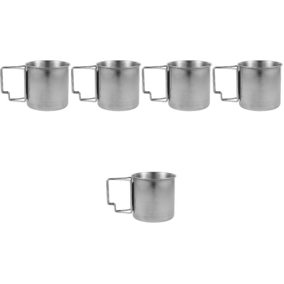 Hemoton  5 Count Clear Coffee Mug Cups Outdoor Water Travel