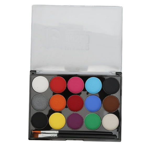 Pintacaritas Facial Para Niones, Paleta de Óleos de Pinta Corporal Facial, Pinta Facial, 15 Colores Una Base de Agua Paleta de Pinta Corporal Kit de Maquillaje Lavable