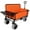 Orange, variant on E-Western 3-in-1 Folding Wagon with Bench Seat and Rear Table Capacity 500lbs 9x4 Beach Tires Camping Orange
