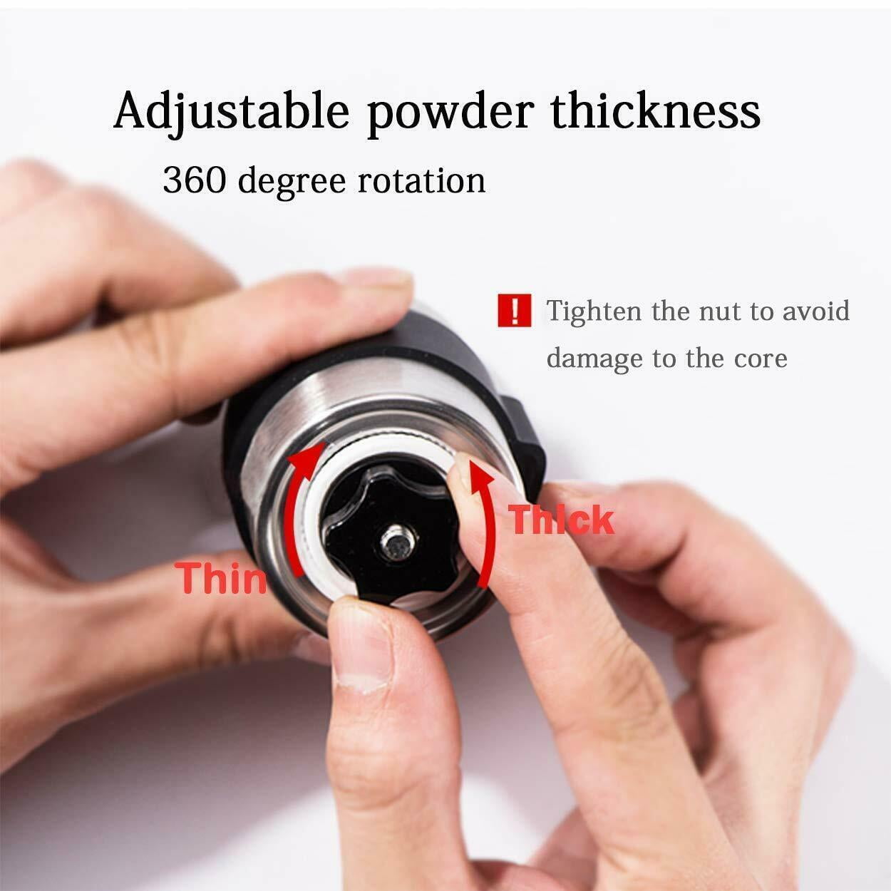 Manual Stainless Steel Coffee Grinder Adjustable Settings Portable for Camping