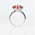thumbnail image 2 of Imperial Engagement Ring White Gold Plated Red Cz Womens Ginger Lyne Collection 9, 2 of 5
