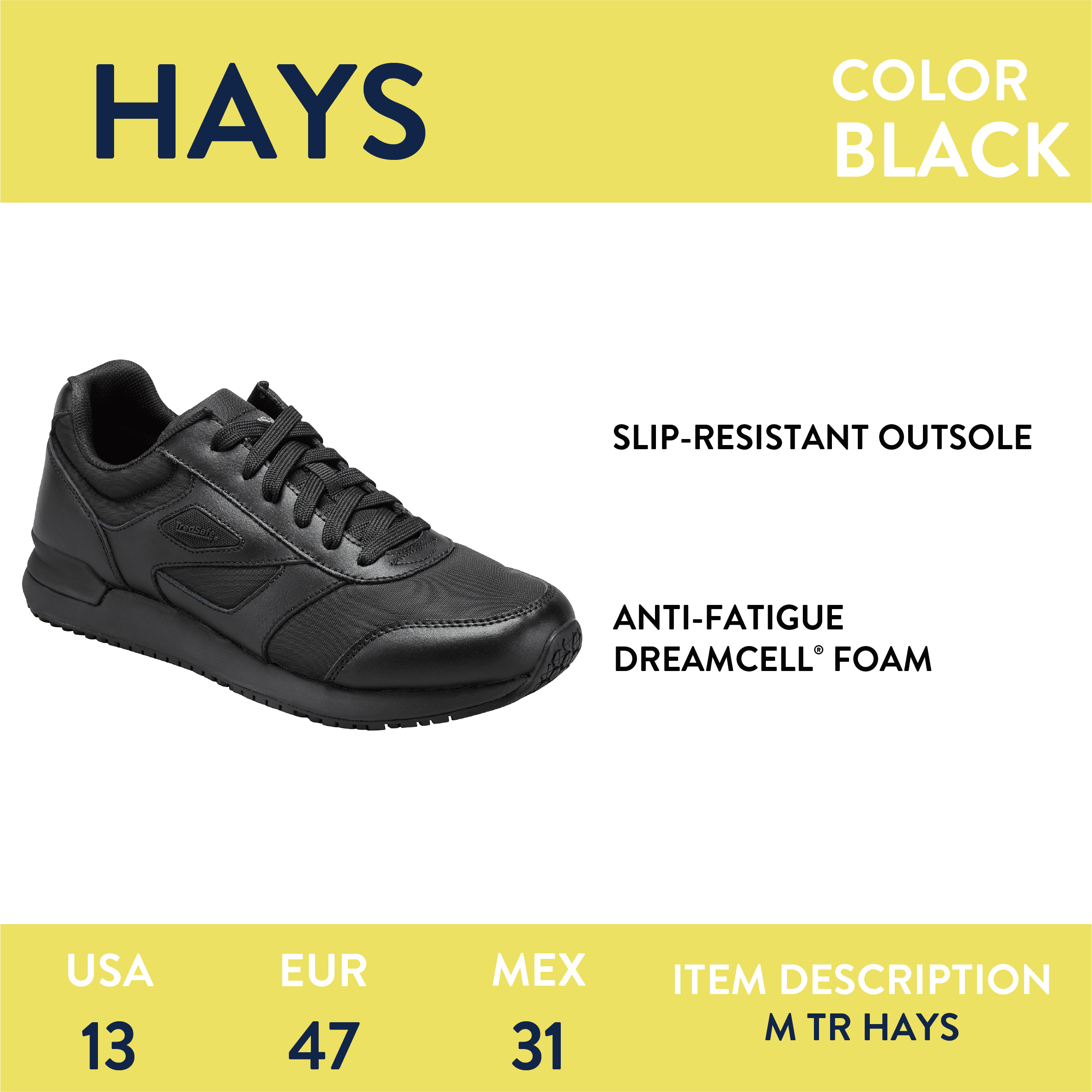 Tredsafe Men's Hays Slip Resistant Shoes