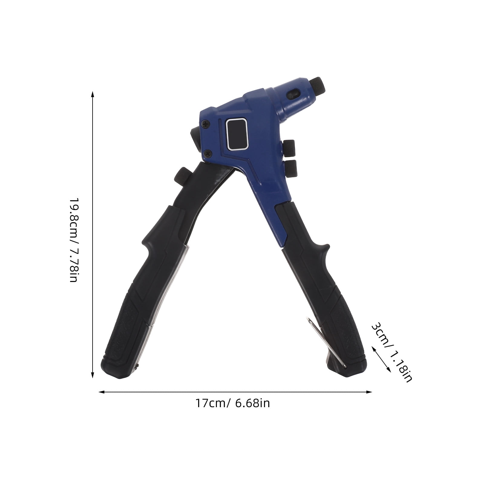 OUNONA Heavy Duty Manual Rivet Tool with Ergonomic Aluminum Alloy Handle for Metal Fastening and Repair Work
