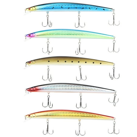 5-Pack 18cm 23.5g Hard Bait Swimbait Fishing Lures with Hooks - Realistic Design for Enhanced Attraction - Y196 Series (1-5) Angling Tackle Accessory
