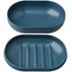 thumbnail image 2 of Estuche para jabón LzGUNGY 2 piezas plástico azul marino para viaje, 2 of 5