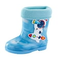 thumbnail image 4 of Otqutp Unisex-Child Kids Rubber Waterproof Rain Boot for Boys Girls Cute Pattern Rain Shoes Winter Warm Linen Mud Boots, 4 of 4