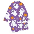 thumbnail image 3 of RUTAYY Girls Pajama Set Lapel Long Sleeve Top and Long Pants Halloween Ghost Pumpkin Web Star Graphic Comfortable Nightwear Purple, 3 of 4