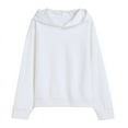 thumbnail image 1 of MeetoTime Girls Boys Cotton Oversized Hooded Sweatshirt Loose Solid Color Long Sleeve Pullover Top 2-12 Years, 1 of 2