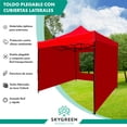 thumbnail image 2 of Carpa Toldo con Paredes Lona 3m X 3m Plegable Impermeable rojo SKY GREEN HJTPT3030003, 2 of 7
