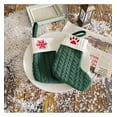 thumbnail image 4 of Christmas Stocking Monogram Embroidered Initial Cable Knit Red Christmas Holiday Stocking, 4 of 6