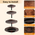 thumbnail image 4 of Qissep 4 Tier Cupcake Stand for 38 Cupcakes, 360 Rotatable Wooden Round Tier Tray Stand, Cupcake Holder, Round Tiered Tray Serving Display for Weddings Birthday Baby Shower Tea Party, 4 of 6