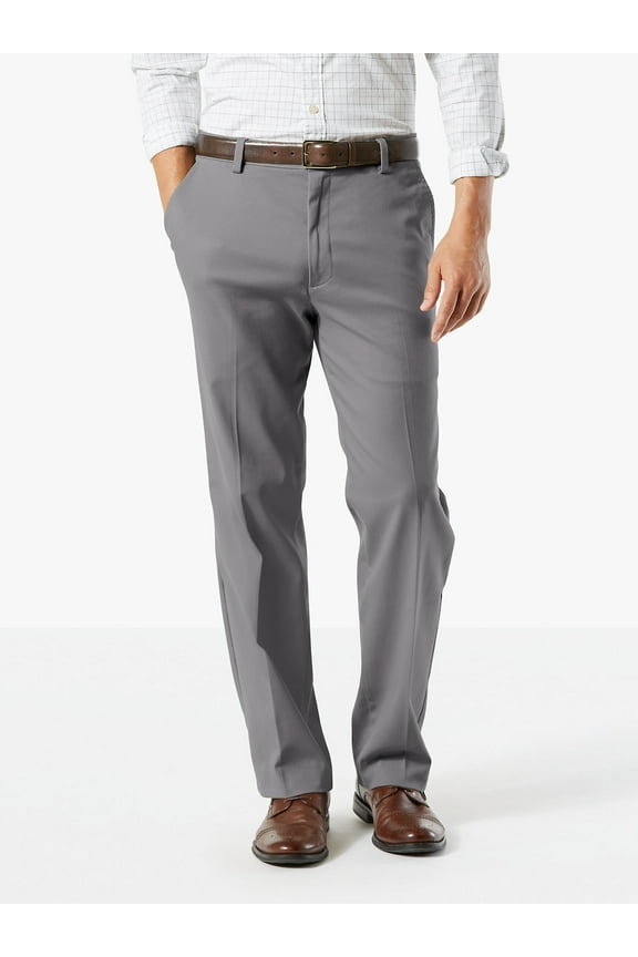 Men's Classic Flat Front Easy Khaki Pant with Stretch