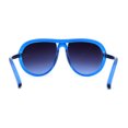 thumbnail image 2 of Womens Oversize Chunky Thick Plastic Racer Fashion Sunglasses Blue Navy, 2 of 4
