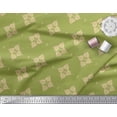 thumbnail image 2 of Soimoi Moss Georgette Fabric Floral Block Print Fabric by The Yard 42 Inch Wide, 2 of 3