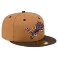 thumbnail image 3 of Men's New Era  Light Brown/Dark Brown Detroit Lions Two-Tone Walnut 59FIFTY Fitted Hat, 3 of 5