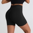 thumbnail image 4 of Mnuaqn Workout Gym Shorts Women, High Waisted Seamless Butt Lifting Scrunch Butt Sports Shorts (Black, XL), 4 of 5