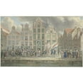 thumbnail image 2 of Dirk Langendijk 18x13 Gold Ornate Wood Frame and Double Matted Museum Art Print Titled - Anti-English Demonstration in Rotterdam, 2 March 1781 (1781), 2 of 4