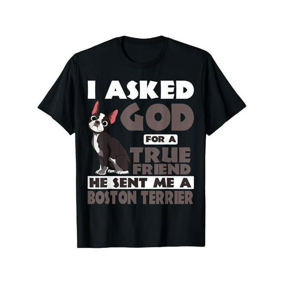 Boston Terrier Gentleman Dog Lover T-Shirt, Black Cotton Crew Neck Tee for Men, Breathable Casual Summer Tmorous Print Tee | 100% Cotton Tee