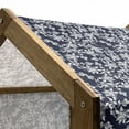 thumbnail image 5 of Navy Blue Pet House, Floral Arrangement Botanic Foliage Pattern Japanese Composition Eastern, Outdoor & Indoor Portable Dog Kennel with Pillow and Cover, 5 Sizes, Dark Blue White, by Ambesonne, 5 of 5