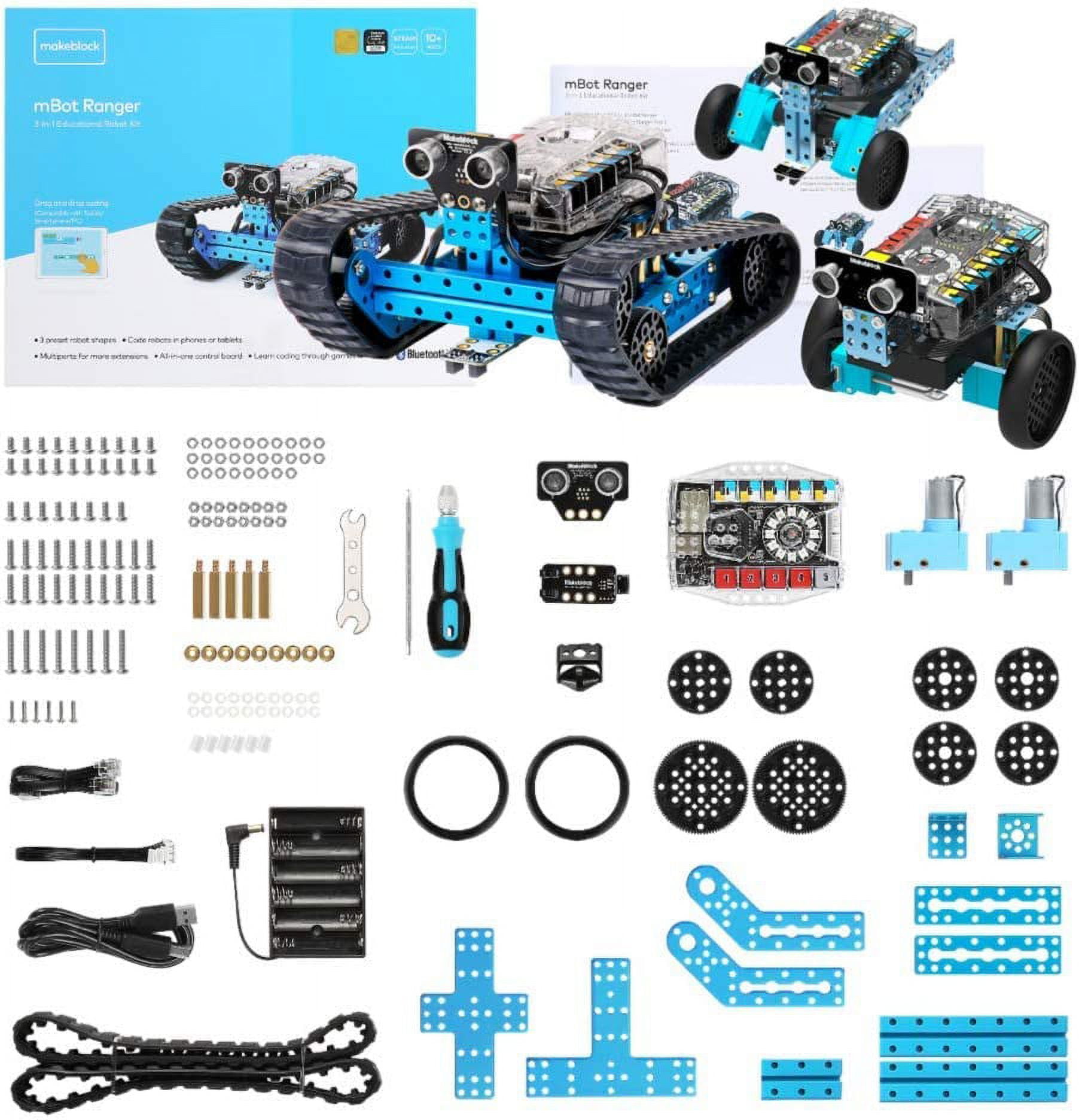 Makeblock mBot Robot Kit with Dongle, STEM Projects for Kids Ages 8-12  Learn to Code with Scratch Arduino, Robot Kit for Kids, STEM Toys, Computer