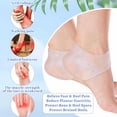 thumbnail image 4 of Protectores de talón de silicona: 4 unidades de prevención de ampollas de gel suave, taloneras y protectores de tobillo para aliviar la fascitis plantar, cómodos y duraderos, 4 of 5