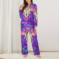 thumbnail image 3 of Disketp Pajamas Set Long Sleeve Sleepwear Womens Button Down Nightwear Pj Sets-Elephant In Tribal Style, 3 of 9