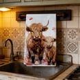 thumbnail image 4 of Taicans Highland Cow Kitchen Towels 1Pcs,Floral Highland Cattle with Baby Cow Decorative Dish Towels,Rustic Farmhouse Bathroom Hand Towels,Soft Absorbent Tea Towels for Cooking Cleaning Home Decor, 4 of 6