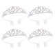 thumbnail image 2 of EeaseMX 4 diademas de diamantes de imitación con forma de corona para el cabello con peine de doble punta, tiara de boda, joyería para el cabello para novia, decoración para mujer., 2 of 8