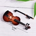 thumbnail image 2 of Beautiful Wooden Miniature Violin Set: Stand, Bow, Case, And Musical Instrument - Perfect Home Decoration!, 2 of 4