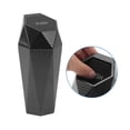 thumbnail image 6 of Unique Bargains Car Trash Can Portable Car Cup Holder Trash Bin Carbon Fiber Pattern Black 1 Pcs, 6 of 6