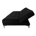 thumbnail image 4 of Sofa Cama Reclinable El Bazar Store Zeus Negro Terciopelo Futon 3 posiciones Abotonado Sala, 4 of 6