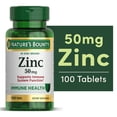 thumbnail image 4 of (2 pack) Nature's Bounty Zinc 50 mg Caplets, Immune Support Skin Health, Dietary Supplement, Non-GMO, 100 Count, 4 of 10
