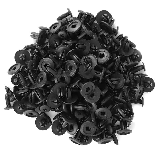 Clips De Parachoques, 100 Piezas De Remaches De Plástico Para El Automóvil De 6 Mm, Sujetador De Diámetro, Clips De Panel De La Puerta De Automóvil