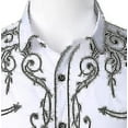 thumbnail image 4 of Mens Western Cowboy Shirt Embroidered Long Sleeve Casual Slim Fit Button Down Shirt, 4 of 4