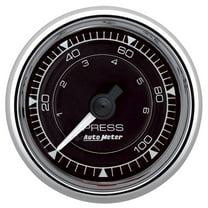 Autometer 2/16 Chrono Chrome Gauge Pressure 0-100PSI