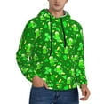 thumbnail image 2 of Kdxio St Patrick's Day2 Print Mens Casual Hooded Collar Drawstring Hoodies Pullover Sweatshirts Casual Long Sleeve Shirts-Small, 2 of 7